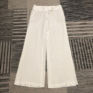 Elegant White Wide-Leg Pants